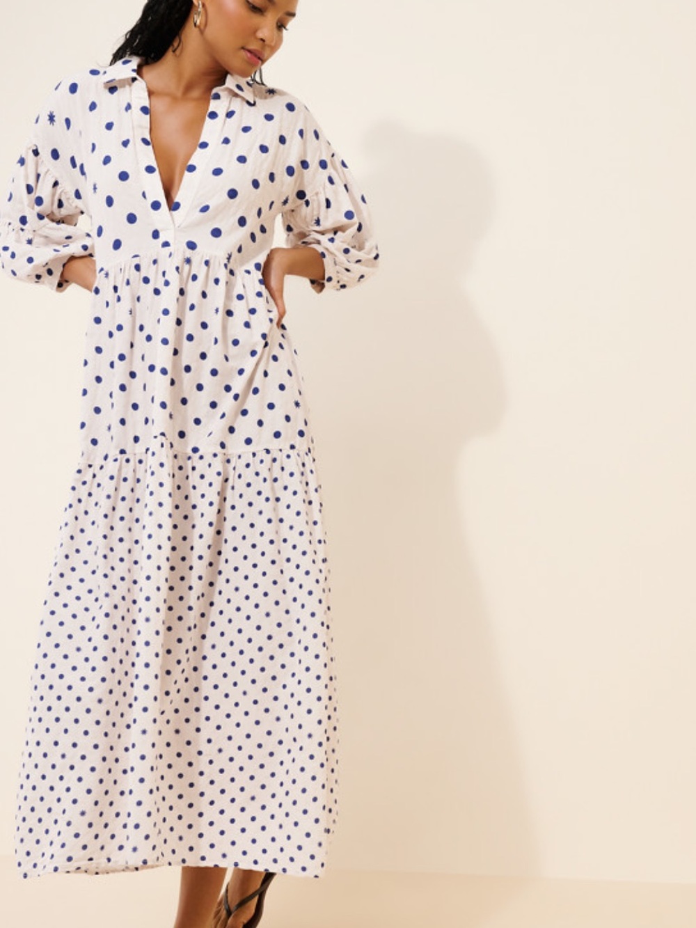 Celandine/Anthropologie The Carolita Tiered Shirt Dress Z22